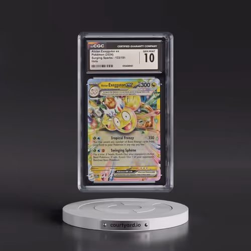 2024 Pokémon Ssp EN-Surging Sparks #133 Alolan Exeggutor EX - Holo (CGC 10 GEM MINT)