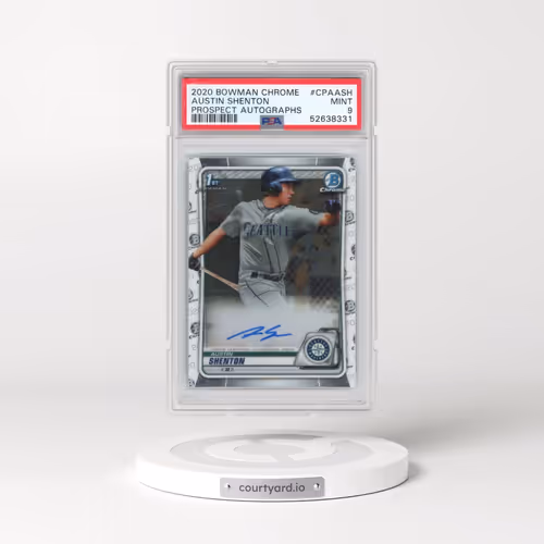 2020 Bowman Chrome Prospect Autographs #CPAASH Austin Shenton (PSA 9 MINT)