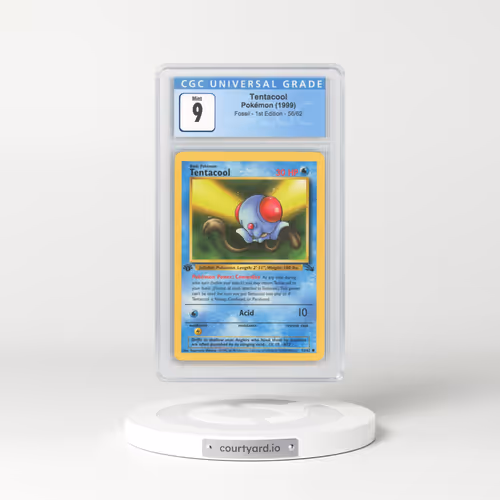 1999 Fossil #56 Tentacool - 1st Edition (CGC 9 MINT)