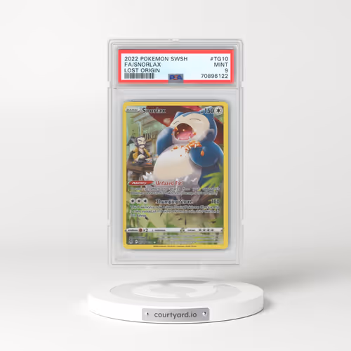 2022 Pokémon Sword & Shield Lost Origin #TG10 Snorlax - Full Art (PSA 9 MINT)