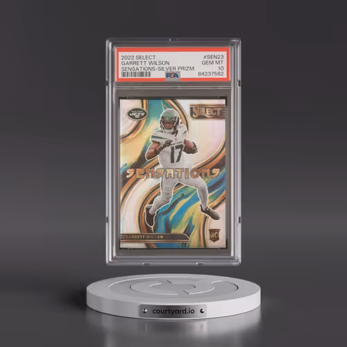 2022 Panini Select Sensations #SEN23 Garrett Wilson - Silver Prizm (PSA 10 GEM MINT)