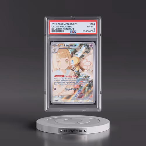 2025 Pokémon Jtg EN-Journey Together #164 Lillie's Ribombee - Illustration Rare (PSA 8 NM-MT)