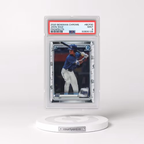 2020 Bowman Chrome Prospects #BCP30 Jhon Diaz (PSA 9 MINT)