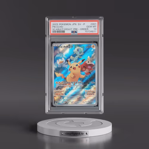 2022 Pokémon SV Promo #001 Pikachu - Scarlet & Violet Pre-Order (PSA 10 GEM MINT)