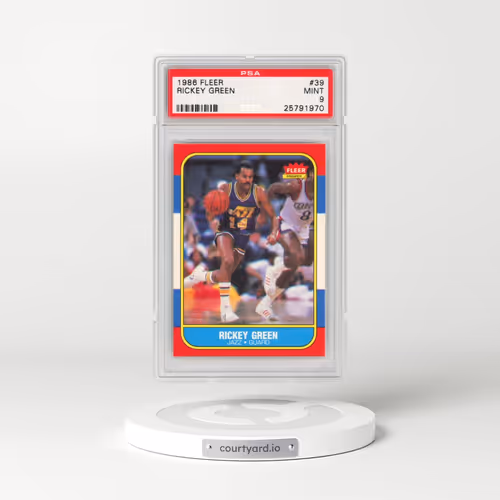 1986 Fleer #39 Rickey Green (PSA 9 MINT)