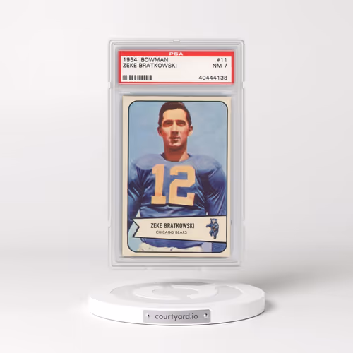 1954 Bowman #11 Zeke Bratkowski (PSA 7 NM)