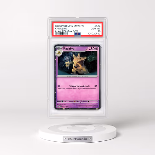 2023 Pokémon Mew EN-151 #064 Kadabra - Alakazam EX Box (PSA 10 GEM MINT)