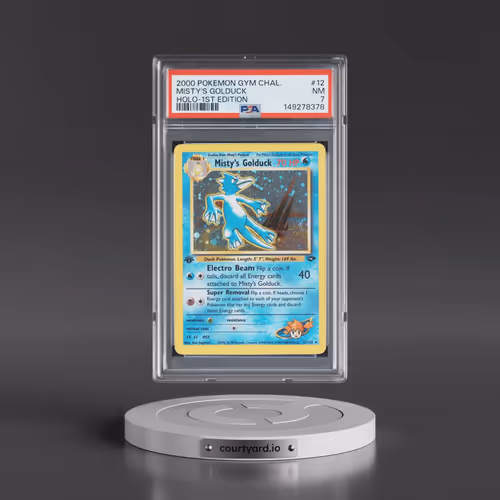 2000 Pokémon Gym Challenge #12 Misty's Golduck - 1st Edition Holo (PSA 7 NM)
