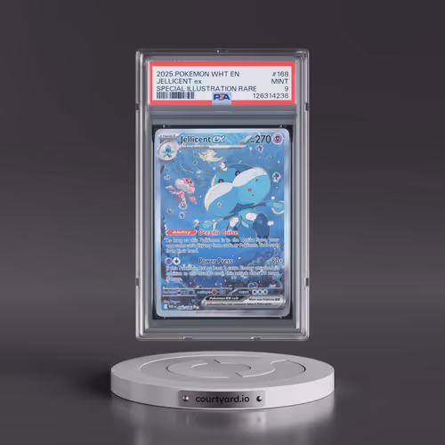 2025 Pokémon Wht EN-White Flare #168 Jellicent EX - Holo Special Illustration Rare (PSA 9 MINT)