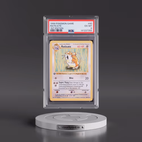 1999 Pokémon Game #40 Raticate - 1st Edition (PSA 6 EX-MT)