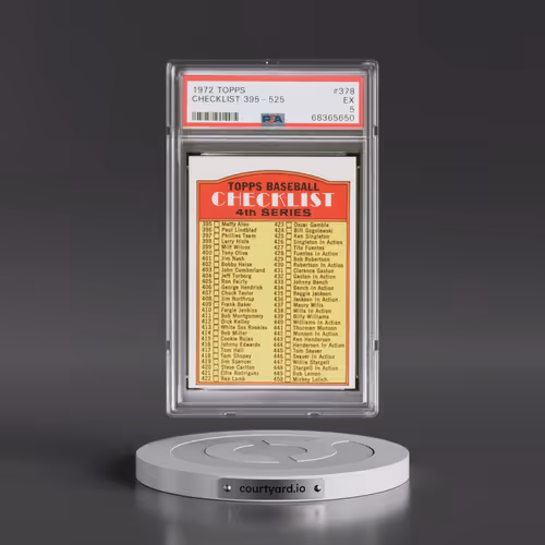 1972 Topps #378 Checklist 395-525 (PSA 5 EX)