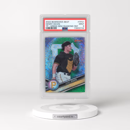 2022 Bowman's Best Top Prospects #TP21 Henry Davis - Green Mini Diamond Refractor (PSA 9 MINT)