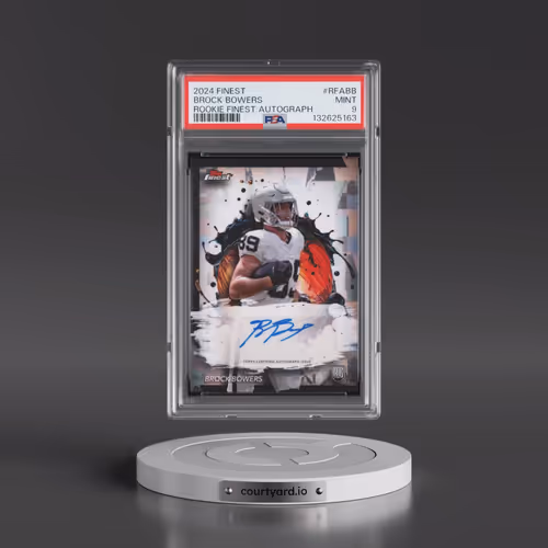 2024 Topps Finest Rookie Finest Autographs #RFABB Brock Bowers (PSA 9 MINT)