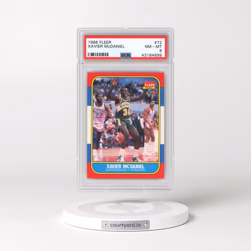 1986 Fleer #72 Xavier McDaniel (PSA 8 NM-MT)