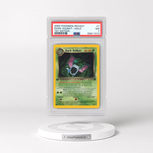 2000 Pokémon Rocket #7 Dark Golbat - 1st Edition Holo (PSA 7 NM)