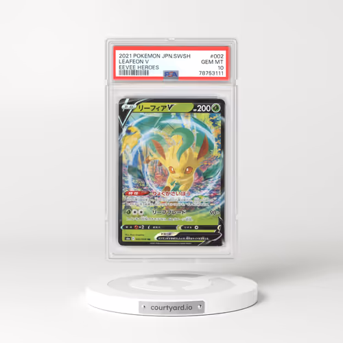 2021 Pokémon Sword & Shield Eevee Heroes #002 Leafeon V - Holo (PSA 10 GEM MINT)
