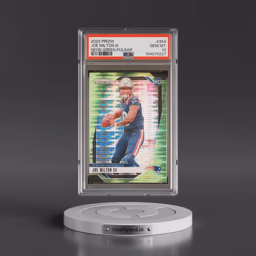 2024 Panini Prizm #354 Joe Milton III - Neon Green Pulsar (PSA 10 GEM MINT)