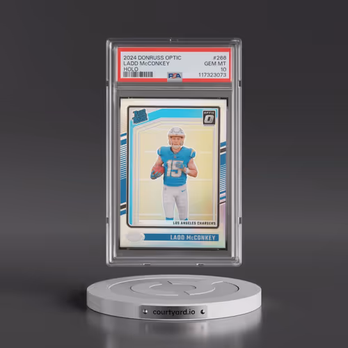 2024 Panini Donruss Optic #266 Ladd McConkey - Holo (PSA 10 GEM MINT)
