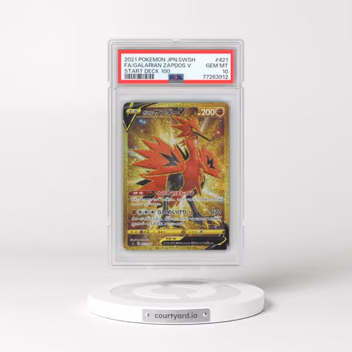 2021 Pokémon Sword & Shield Start Deck 100 #421 Galarian Zapdos V - Holo Full Art (PSA 10 GEM MINT)