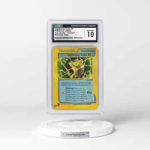 2003 Aquapolis #127 Lightning Cube 01 - Holo e-Card Symbol (CGC 10 GEM MINT)