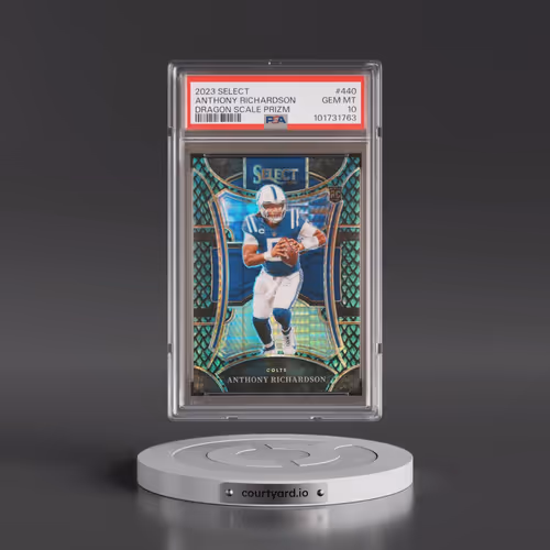 2023 Panini Select #440 Anthony Richardson - Dragon Scale Prizm (PSA 10 GEM MINT)