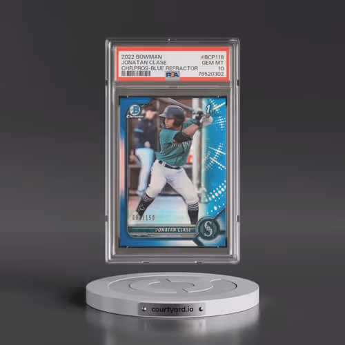 2022 Bowman Chrome Prospects #BCP118 Jonatan Clase - Blue Refractor (PSA 10 GEM MINT)