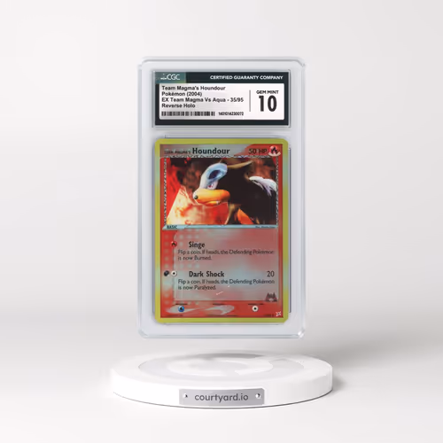 2004 EX Team Magma Vs Team Aqua #35 Team Magma's Houndour - Holo (CGC 10 GEM MINT)