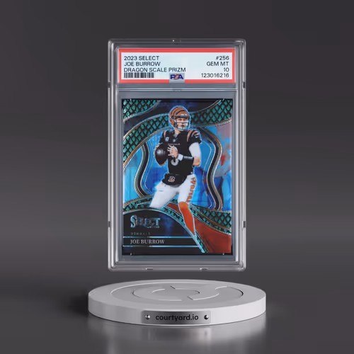 2023 Panini Select #256 Joe Burrow - Dragon Scale Prizm (PSA 10 GEM MINT)