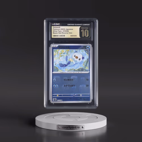 2025 White Flare - sv11W #018/086 Oshawott - Reverse Holo Master Ball (CGC 10 PRISTINE)
