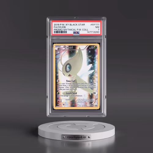 2016 Pokémon XY Black Star Promo #XY111 Celebi - Full Art Mythical Pokemon Collection (PSA 7 NM)
