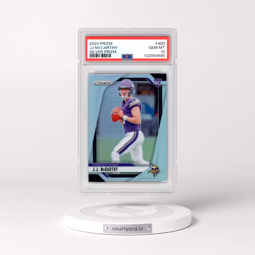 2024 Panini Prizm #400 JJ McCarthy - Silver Prizm (PSA 10 GEM MINT)