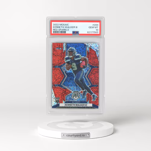 2022 Panini Mosaic #284 Kenneth Walker III - Red Sparkle (PSA 10 GEM MINT)