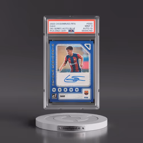 2023-24 Panini Donruss FIFA Signature Series Autographs #SSG Gavi - Blue (PSA 9 MINT)