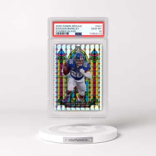 2020 Panini Mosaic Stained Glass #SG7 Saquon Barkley (PSA 10 GEM MINT)