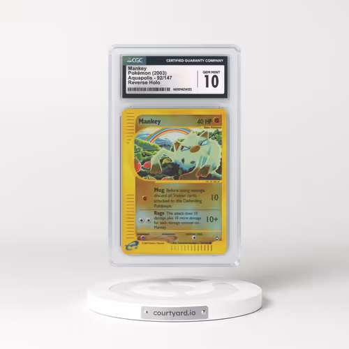 2003 Aquapolis #92 Mankey - Holo (CGC 10 GEM MINT)