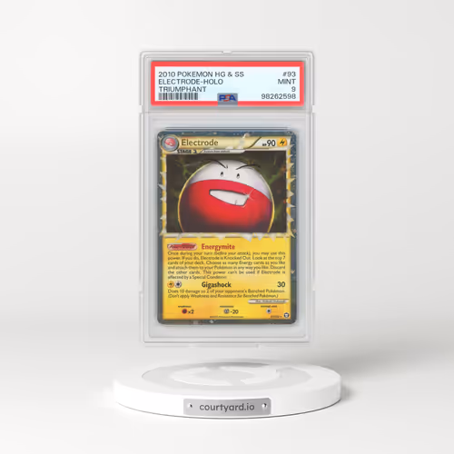 2010 Pokémon Heartgold & Soulsilver Triumphant #93 Electrode - Holo (PSA 9 MINT)