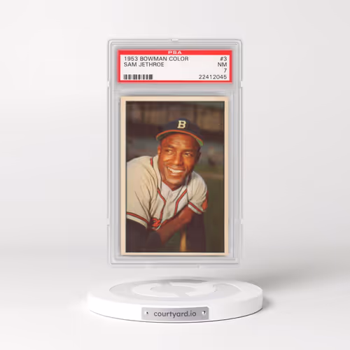 1953 Bowman Color #3 Sam Jethroe (PSA 7 NM)