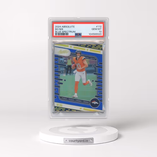 2024 Panini Absolute #112 Bo Nix - Blue Spectrum (PSA 10 GEM MINT)