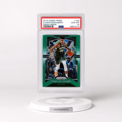2019 Panini Prizm #152 Giannis Antetokounmpo - Green Prizm (PSA 10 GEM MINT)