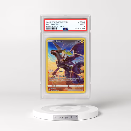 2022 Pokémon Sword & Shield Brilliant Stars #TG05 Zekrom - Full Art (PSA 9 MINT)