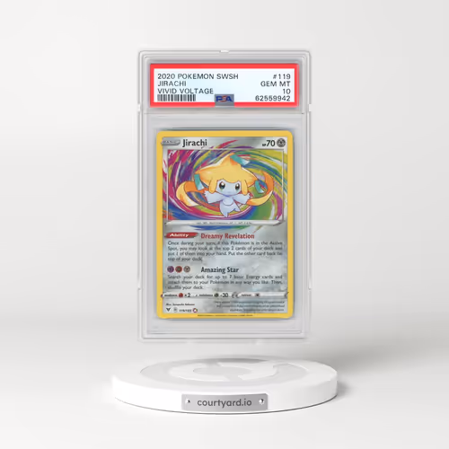 2020 Pokémon Sword & Shield Vivid Voltage #119 Jirachi (PSA 10 GEM MINT)