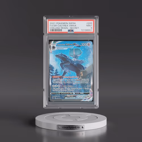 2021 Pokémon Sword & Shield Chilling Reign #205 Shadow Rider Calyrex Vmax - Full Art Secret (PSA 9 M
