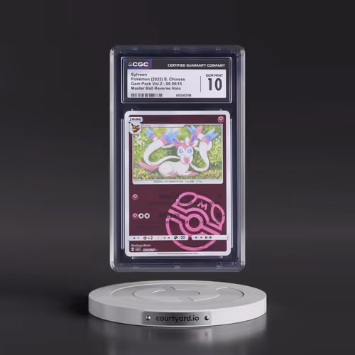 2025 Gem Pack Volume 2 - CBB2C - Simplified #09 09/15 Sylveon - Reverse Holo Master Ball (CGC 10 GEM