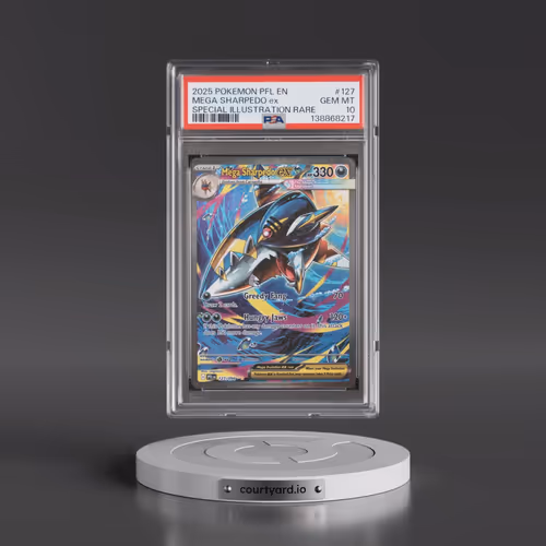 2025 Pokémon Pfl EN-Phantasmal Flames #127 Mega Sharpedo EX - Holo Special Illustration Rare (PSA 10
