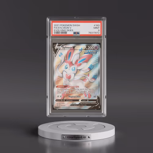 2021 Pokémon Sword & Shield Evolving Skies #183 Sylveon V - Holo Full Art (PSA 9 MINT)