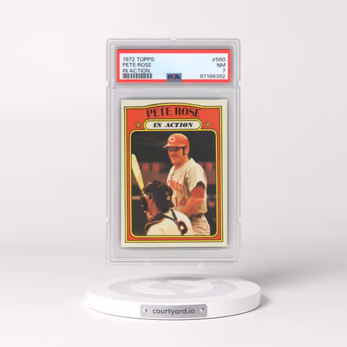 1972 Topps #560 Pete Rose - In Action (PSA 7 NM)
