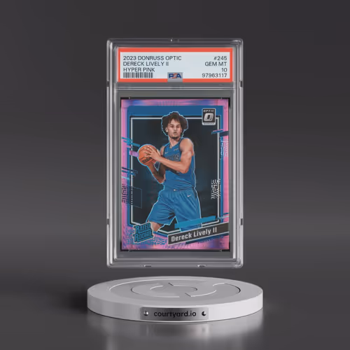 2023 Panini Donruss Optic #245 Dereck Lively II - Hyper Pink (PSA 10 GEM MINT)