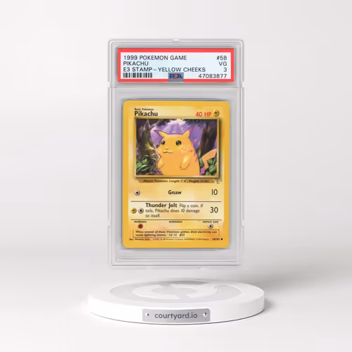1999 Pokémon Game #58 Pikachu - E3 Stamp-Yellow Cheeks (PSA 3 VG)