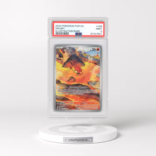 2023 Pokémon Par EN-Paradox Rift #186 Magby - Illustration Rare (PSA 9 MINT)
