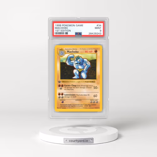 1999 Pokémon Game #34 Machoke - 1st Edition (PSA 9 MINT)